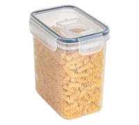 QUINTRA 5 Size Single Clear Plastic Storage Jars Vacuum Proof Fresh Storage Airtight Jars Kitchen Airtight Jars with Lids Proof Crispers Birthday Card 50 (C, A)