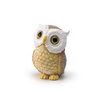 QUINTRA Mini Resin Set, Cute Owl Statue with Owl Tree, Owl Figurine for Home Decoration, Fairy Garden Accessories, Office Decoration, Micro Landscape Flower Pots Desktop Decoration (BW1, One Size)