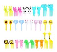 QUINTRA Toddler Sticks, 30 Pieces, Cute Children's Bento Food Sticks, Children's Food Kitchen, Food & Drink Bar, Modern Dining Table Sets (Multicoloured, One Size)