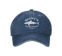 Quints Shark Fishing Jaws Women Men Baseball Cap Breathable Cowboy Cap Cotton Casual Hat Sports Hat for Hip Hop Golf Hiking