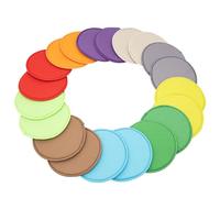 QUIOTUIR 20pcs 18mm Thick Round Floor Cushion 10 Colors Portable Circle Chair Pad Round Seat Pads For Bedrooms & Daycare & Children's Playrooms