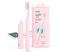 Quip Smart Sonic Toothbrush for Adults - Timed Electric Toothbrush with Bluetooth & Rewards App - Replaceable Brush Head, Soft Bristles, Metal Handle, 3 Month Battery Life - Travel Brush - All-Pink