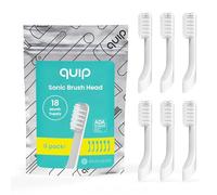 quip Sonic Toothbrush Replacement Heads for Adults - 6 Pack - Verified quip Standard Brush Head Refills for Electric Toothbrushes - Soft Bristles, Compact & Flexible - Last 3 Months Each