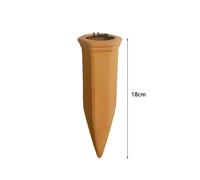 Quipulse Hexagonal Red Pottery Automatic Watering Can in Brown Quipulse Brown