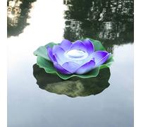 Quipulse Solar-powered Lotus Flower Pond Lights in Purple Quipulse Purple