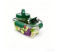 Quipulse Style 1 Layered Salad Storage Jar in Green Quipulse Green