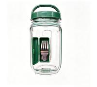 Quipulse Style 2 Layered Salad Storage Jar in Green Quipulse Green