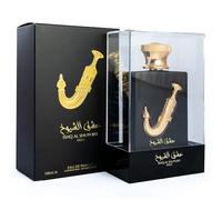 QuiQia Ishq Al Shuyukh Gold With 3ml Free Perfume Spray - Luxury Arabic Vanilla Leather Scent - Unisex Fragrance - Eau De Parfum 100ml