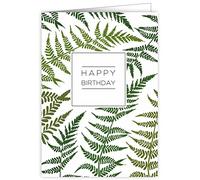 Quire Botanic Bliss Card Happy Birthday Ferns ,Green,163x115mm