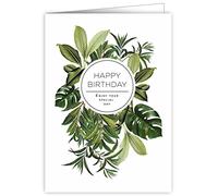 Quire Botanic Bliss Card Happy Birthday To You Leaves,Green,163x115mm