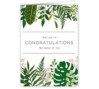 Quire Botanic Bliss Card You Did It Congratulations, Green, 163x115mm