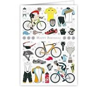 Quire Collections Card Happy Birthday Cycling,Multicoloured,115 x 163mm