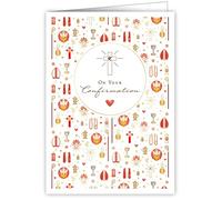 Quire Collections Card Religious Confirmation, Red/Orange, 115 x 163mm, 3419