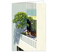 Quire Collections Heartfelt Card Woman Sunbathing, Multicoloured, 115x163mm