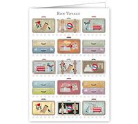 Quire Collections Mac Card Bon Voyage Suitcases, 3563, Multicoloured, 115 x 163mm