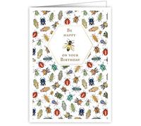 Quire Collections Mac Classic Card Birthday Bugs & Bees, Multicoloured, 115 x 163mm