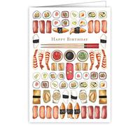 Quire Collections Mac Classic Card Birthday Sushi Food Icons, 115 x 163mm