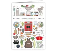 Quire Collections Mac Classic Card Happy Birthday Cooking, Multicoloured, 115 x 163mm