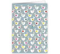Quire Collections Mini Card Happy Birthday Chickens, Multicoloured, 70x89mm