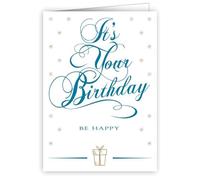 Quire Collections Mini Card It's Your Birthday, 5895, Blue, 70x89mm