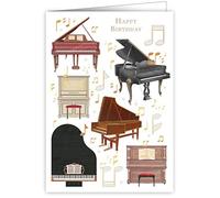 Quire Collections Quire Mac Classic Card Happy Birthday Piano,multicoloured,163 x 115mm