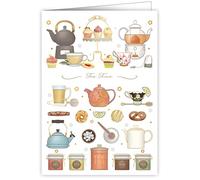 Quire Collections Quire Mac Classic Card Tea Pots and Pastries,Multicoloured,115 x 163mm