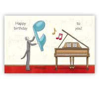 Quire Collections Surprise! Card Musician, Grand Piano & Notes, 115x163mm