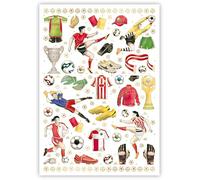 Quire Football Themed Postcard,White