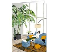 Quire Heartfelt Card Woman Reading, 115x163mm