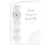 Quire Ivory White Card Deepest Sympathy,Pink,115 x 163mm