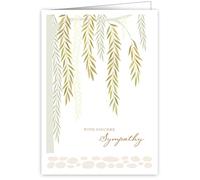 Quire Ivory White Card Sympathy Willow, Cream, 115 x 163 mm