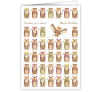 Quire Mac Classic Birthday Card - Happy Birthday Owls