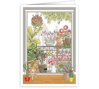 Quire Mac Classic Card Balcony With Flowers,Multicoloured,115x163mm