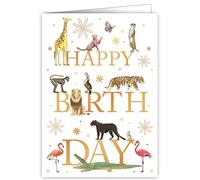 Quire Mac Classic Card Happy Birthday Animals,Multicoloured,115 x 163mm