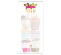 Quire Magnetic Shopping List Notepad - Cupcake Design - 50 Sheets - Size 210mm x 100mm