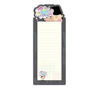 Quire Magnetic Shopping List Notepad - Happy Thoughts Design - Ruled - 60 Sheets - Size 245mm x 100mm