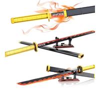 QuirkQuest Anime Sword Building Block Sets,99 cm Long Samurai with Scabbard and Stand Model Toys, Cosplay Toys Kit Gifts for Kids Adults(606 Pcs)