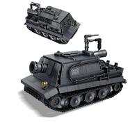 QuirkQuest Assault Tiger Tank Building Blocks Set, 711PCS WW2 Military Warfare Weapons Tanks Model Toys, Army Heavy Duty Battle Vehicle Bricks Kit, Ideas Gifts for Decor Teens Adults(66093)