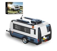QuirkQuest City Travel Trailer Building Blocks Set, 393 PCS Camper Themed Construction Bricks Kit, RV Car Model Toy, Birthday Gifts for RV Enthusiasts Teens & Adults Decor 14+