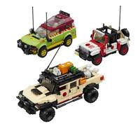 QuirkQuest Dinosaur World Off-Road Car Building Set, 1632 PCS Dino Movie Vehicles Bricks Toys, Ideas Gifts Car for Boy or Girs Kids Age &Table Office Home Display Decor
