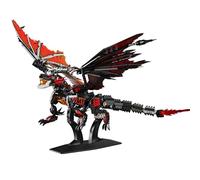 QuirkQuest Fire Dragon Building Blocks Set, 1438 PCS Magic Animal Bricks Kit, Cool Dragon Model Toys, Collectible Ideas Gifts for Game Fans Boys Kids Adults