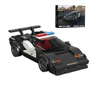 QuirkQuest Highway Patrol Police Car Building Blocks Set, 266PCS Speed Patrol Vehicle Bricks Kit, Technick Super Car Construction Toy Gifts for Teens & Adults 14+