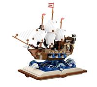 QuirkQuest Imperial Battleship Ship Grimoire Book Building Blocks Set, 925PCS Naval Boat Model Toys, Pirate Ship Unique Collection and Magic Book Building Model for Home (925PCS)