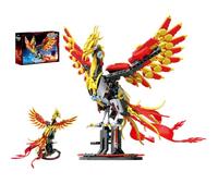 QuirkQuest Mech Phoenix Building Set Magic Animal Flapping Wings Model Gift Fans Decor-901PCS