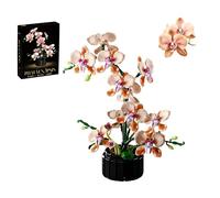 QuirkQuest Orchid Flower Building Blocks Kit, 886PCS Artificial Floral Bricks Set, Botanical Collection Model for Home Decor, Great Gifts for Birthday and Anniversary for Him and Her