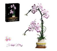 QuirkQuest Orchid Flower Building Blocks Set, Botanical Collection Model for Home Décor, 696PCS Artificial Flower Plant Toys Building Kit, Great Gifts for Birthday for Women Adults(13114)