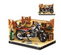 QuirkQuest Technick Motorcycle Building Blocks Set, Garage Scene Bricks Kit with Bike Model, DIY Construction Mechanical MotorbikeToy for Adults & Teens (1000+Pieces)