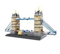 QuirkQuest Twin Towers Bridge Building Blocks Set, City Constructions Bricks Kit, 969 Pieces World Famous Landmark Series Model Toys, Ideas Gifts for Kids Adults(4219)