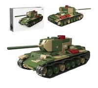 QuirkQuest WWII Heavy Tank Building Block Set, 876PCS KV-220 Heavy Tank 1:40 Scale Armoured Vehicle Model, WW2 Army War Battle Tank Toy, Ideal Decor Gifts for Adults Military Enthusiasts