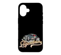 Quirky Cartoon Oldtimer Hot Rod Rockabilly Be Legendary Case for iPhone 16